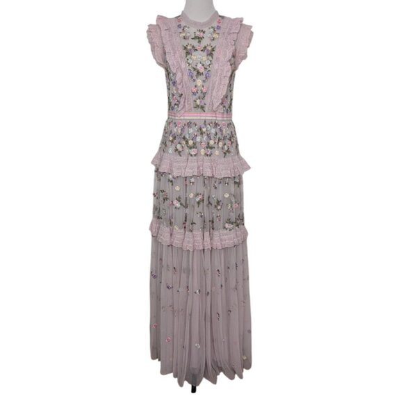 Needle & Thread Prism Ditsy Sleeveless Gown Womens Size 6...